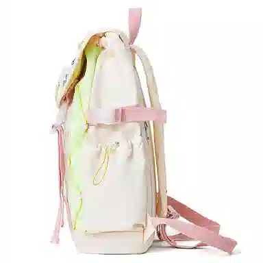 音魅 双肩包大学生徒步运动轻便背包大容量旅行书包 大号 男女同款情侣款 浅卡其/米白