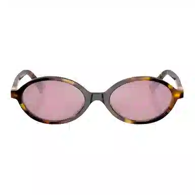 Miu Miu Tortoiseshell Oval Sunglasses