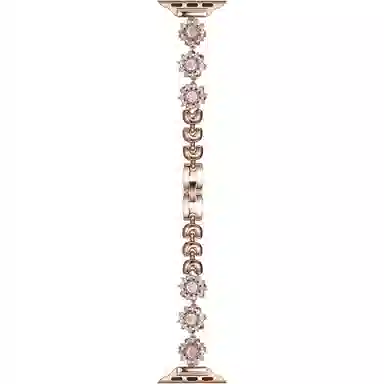 倍维奇 编织材质 表带 适用苹果手表时来运转雪花皓石适用表带苹果手表金属高级女