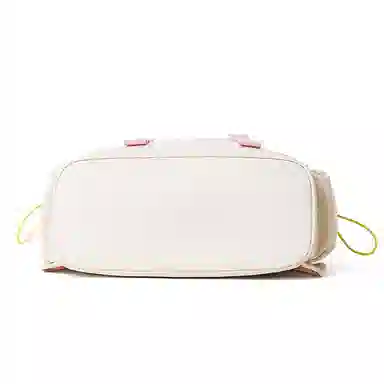 音魅 双肩包大学生徒步运动轻便背包大容量旅行书包 大号 男女同款情侣款 浅卡其/米白