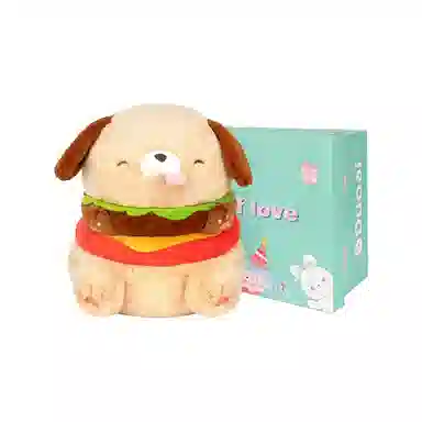 多爱 汉堡狗 可爱小狗 玩偶 毛绒公仔