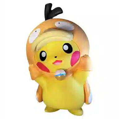 欧洛伊 宝可梦可达鸭皮卡丘变皮潮玩手办动漫卡通装饰品 公仔摆件 玩具