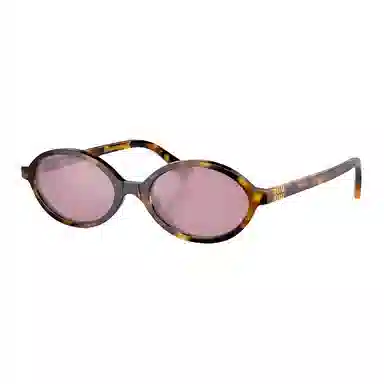 Miu Miu Tortoiseshell Oval Sunglasses