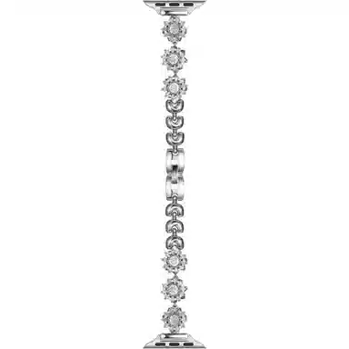 倍维奇 编织材质 表带 适用苹果手表时来运转雪花皓石适用表带苹果手表金属高级女