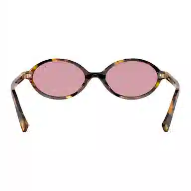 Miu Miu Tortoiseshell Oval Sunglasses