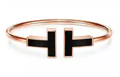 Tiffany & Co. T Series Black Onyx 18K Rose Gold