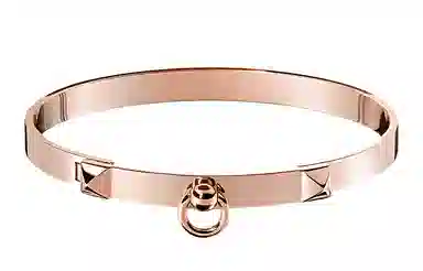 Hermes Collier de Chien Bracelet Rose Gold