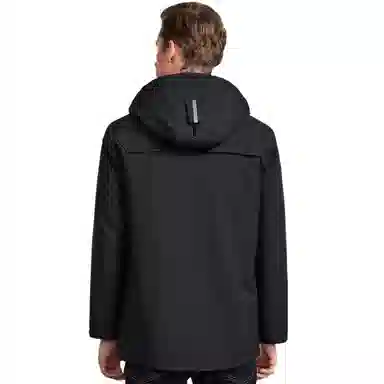 富铤 保暖连帽中长款派克服 男款