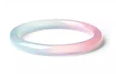 银千惠 新中式清冷感冰透荔枝冻白月光美人条镯子国潮平安古风汉服旗袍贵妃镯 高级渐变国风复古叠戴叮当镯 玉髓 玉石手镯 女款