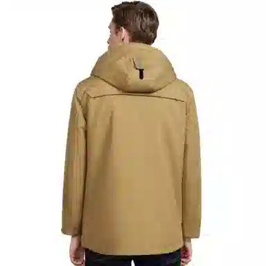 富铤 保暖连帽中长款派克服 男款