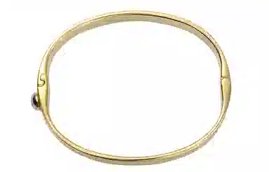 Louis Vuitton Monogram Engraved Brass Bracelet Gold