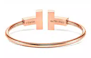 Tiffany & Co. T Series Black Onyx 18K Rose Gold