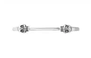 Alexander McQueen Double Skull Bracelet Silver