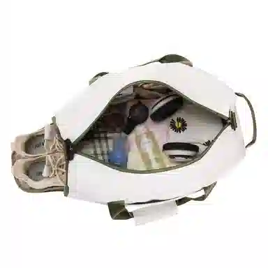 ZUOFEIFAN Fitness Bag Green/White