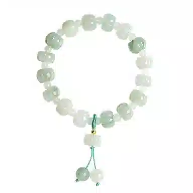 印象眸 转运  新中式古风简约经典设计感纳福念珠手持 天山翠 玉石手串 女款