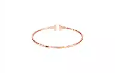 Tiffany & Co. T Narrow Coil 18K Rose Gold Bracelet