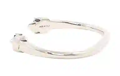 Alexander McQueen Double Skull Bracelet Silver