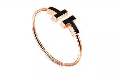 Tiffany & Co. T Series Black Onyx 18K Rose Gold