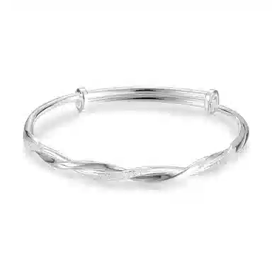 阡陌 莫比乌斯环 小众设计显年轻开口可调节 合金 手镯 女款