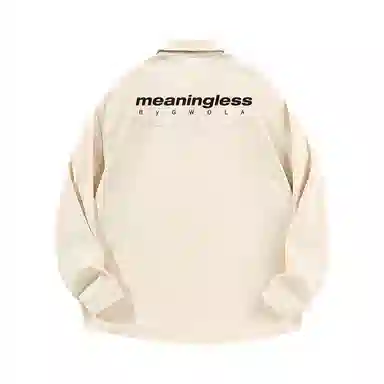 Gwola Basic Letter Print Long Sleeve Shirt