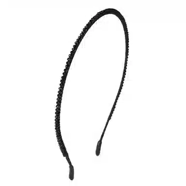 左欧 极细高级感细黑色不勒头防滑显脸小减龄发捆 发箍 女款