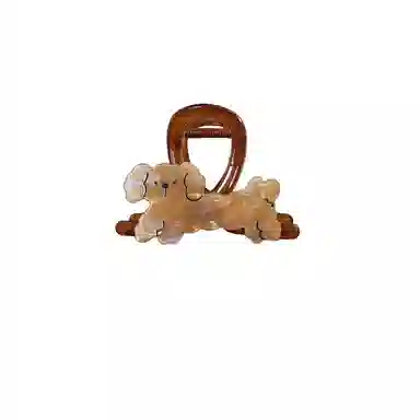 水中玉 焦糖色猫咪抓夹女韩系趣味创意刘海夹发卡可爱百搭鲨鱼夹子头饰 发夹 女款