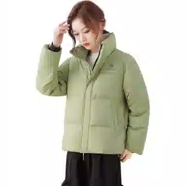 鸭鸭 加厚纯色立领短款羽绒服 女款