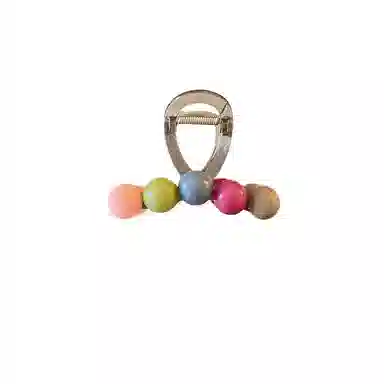 水中玉 糖果色爱心抓夹女高级感中号透明鲨鱼夹子发卡后脑勺盘发头饰 发夹 女款