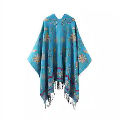 北极绒 民族风外搭斗篷新疆西藏云南旅游拍照披风 披肩 女款