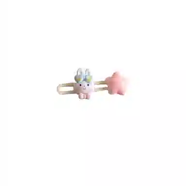 水中玉 超萌兔子小熊发卡边夹碎发刘海夹鸭嘴夹头饰 发夹 女款