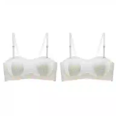 莫代尔 纯色简约抹胸吸湿排汗裸感舒适无痕轻薄透气防滑不闷汗软糯亲肤文胸 女款 组合装