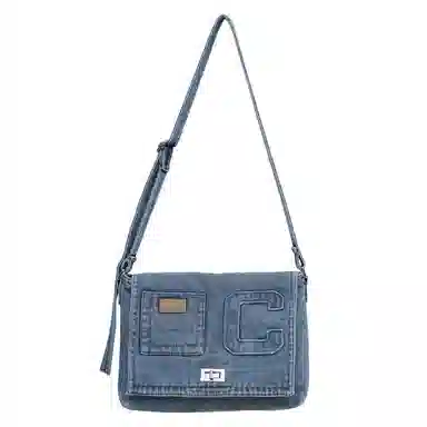 OUZIHUANG Denim Shoulder Bag