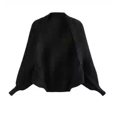 北极绒 针织镂空外搭春秋季 时尚宽松装饰长袖蝙蝠袖 披肩 女款