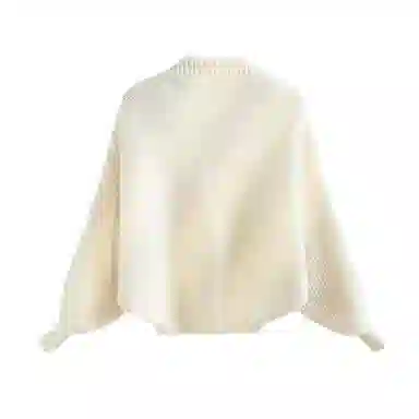 北极绒 针织镂空外搭春秋季 时尚宽松装饰长袖蝙蝠袖 披肩 女款