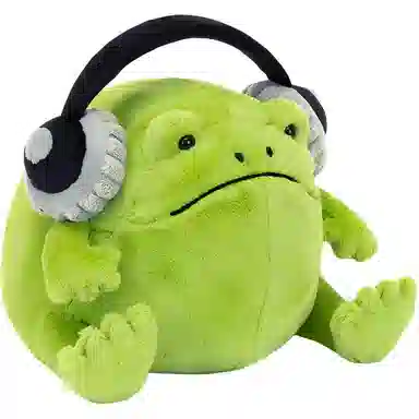 JELLYCAT Ricky Rain Frog Headphones 15cm