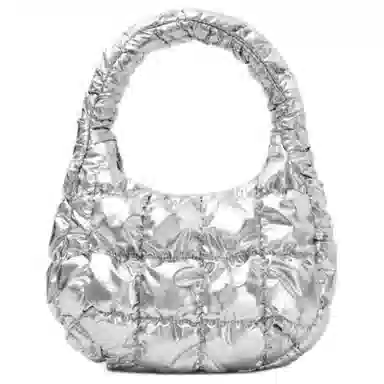 COS Quilted Mini Tote Silver