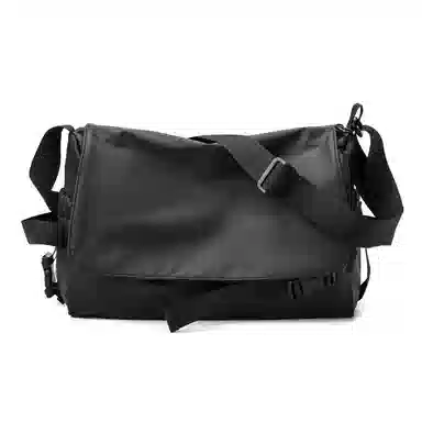 TAKITAKI Canvas Messenger Bag Black/Grey