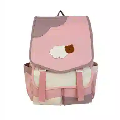 笛贝嘉 日系小众撞色大容量高颜值百搭轻便可爱 尼龙 双肩包 男女同款情侣款 多色