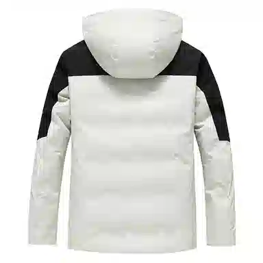 斯巴奴 纯色时尚连帽羽绒服 男款