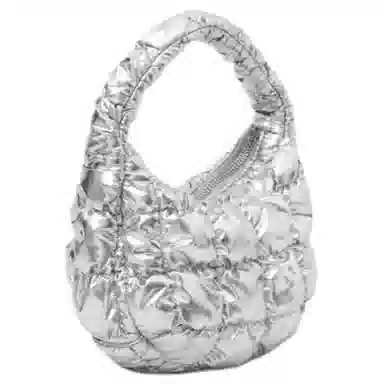 COS Quilted Mini Tote Silver
