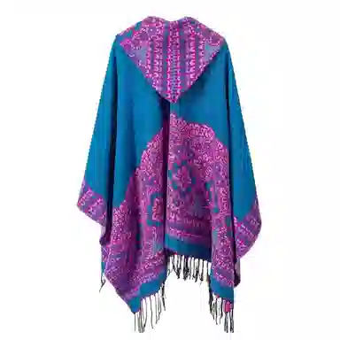 北极绒 旅行拍照穿搭民族风披风 披肩 女款