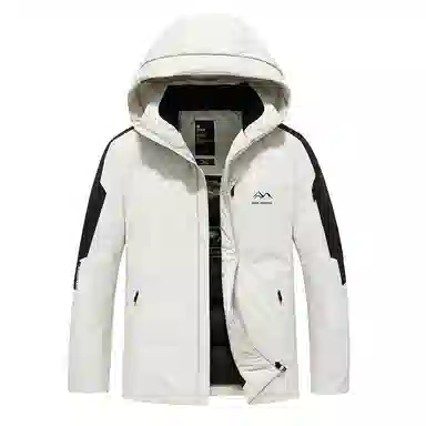 斯巴奴 纯色时尚连帽羽绒服 男款