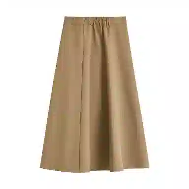 茵曼 中长款中腰宽松休闲长裙 女款