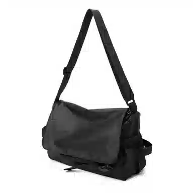 TAKITAKI Canvas Messenger Bag Black/Grey