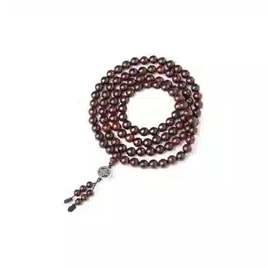 宝臻荟 新中式 野生印度高密 文玩盘玩念珠 复古时尚高级感 手串 男女同款情侣款 紫檀