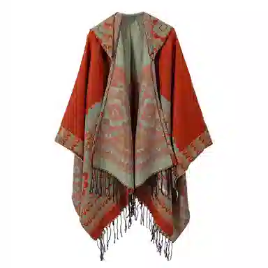 北极绒 旅行拍照穿搭民族风披风 披肩 女款