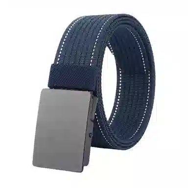 帝企鹅 帆布平滑扣休闲百搭尼龙简约加厚 腰带 男女同款情侣款