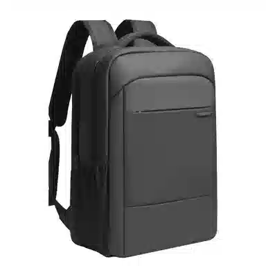 泰克森 笔记本电脑包便携商务 皮膜 双肩包 男女同款情侣款 曜石黑/云雾灰