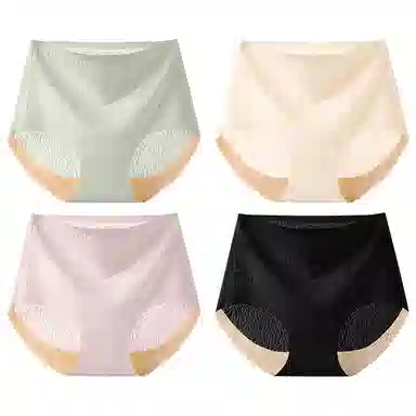 二三二三 无痕高腰收腹强力收小肚子抗菌包臀提臀薄款内裤 女款 组合装