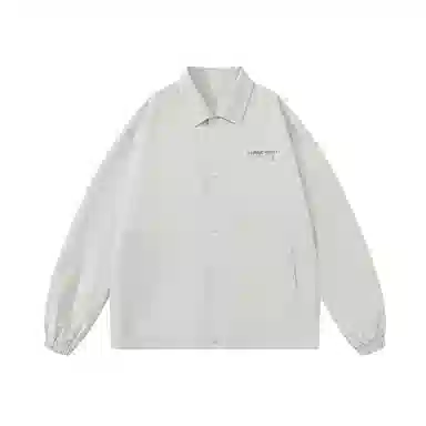 三体 水滴系列 简约基础款纯色字母印花休闲宽松百搭翻领开衫教练飞行服高街潮牌时尚舒适学生多巴胺防风夹克外套 男女同款